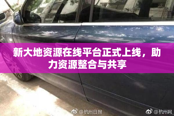 新大地资源在线平台正式上线，助力资源整合与共享