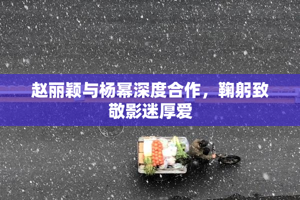 赵丽颖与杨幂深度合作，鞠躬致敬影迷厚爱