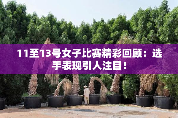 11至13号女子比赛精彩回顾：选手表现引人注目！