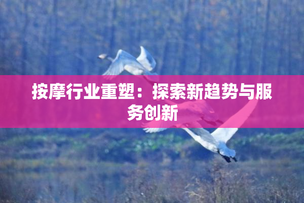 按摩行业重塑：探索新趋势与服务创新
