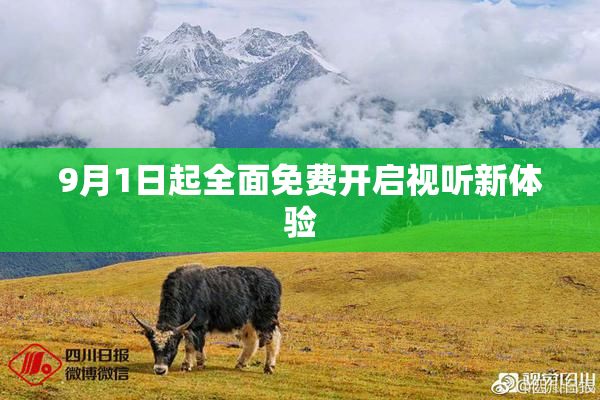 9月1日起全面免费开启视听新体验
