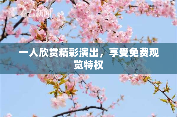 一人欣赏精彩演出，享受免费观览特权