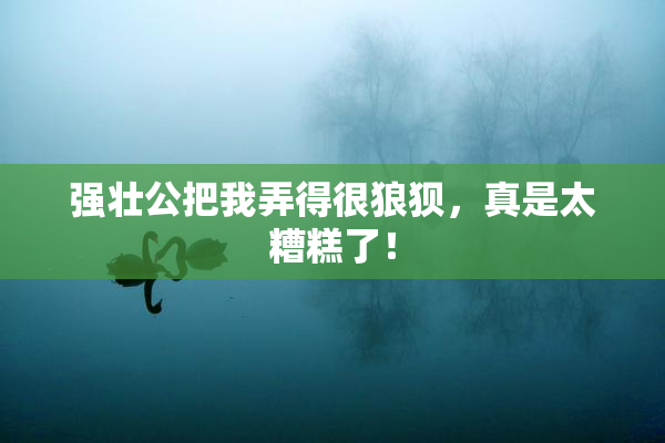 强壮公把我弄得很狼狈，真是太糟糕了！
