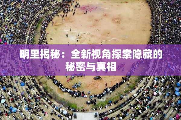 明里揭秘：全新视角探索隐藏的秘密与真相