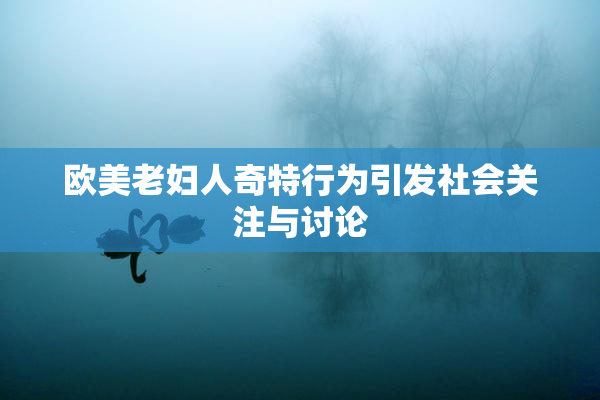 欧美老妇人奇特行为引发社会关注与讨论