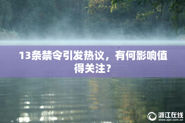 13条禁令引发热议，有何影响值得关注？