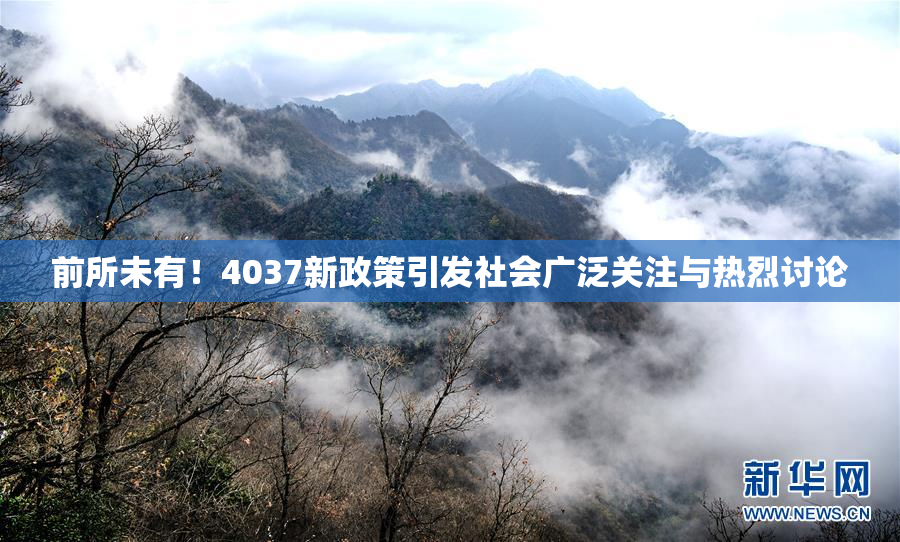 前所未有！4037新政策引发社会广泛关注与热烈讨论