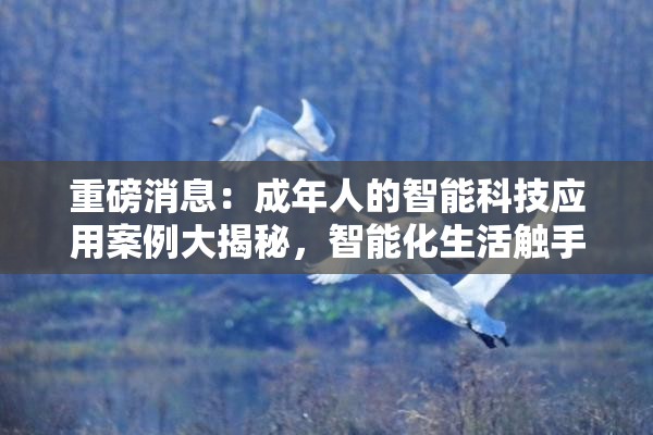 重磅消息：成年人的智能科技应用案例大揭秘，智能化生活触手可及！