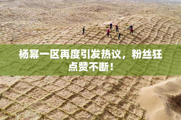杨幂一区再度引发热议，粉丝狂点赞不断！