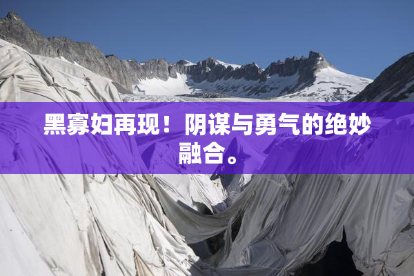 黑寡妇再现！阴谋与勇气的绝妙融合。