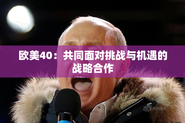 欧美40：共同面对挑战与机遇的战略合作