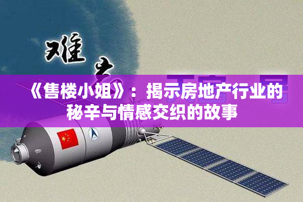 《售楼小姐》：揭示房地产行业的秘辛与情感交织的故事