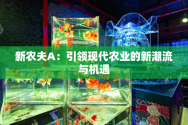 新农夫A：引领现代农业的新潮流与机遇