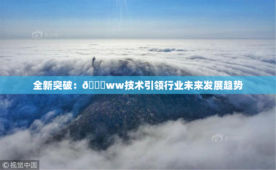 全新突破：🔞ww技术引领行业未来发展趋势