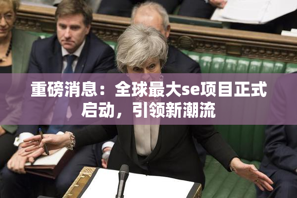 重磅消息：全球最大se项目正式启动，引领新潮流