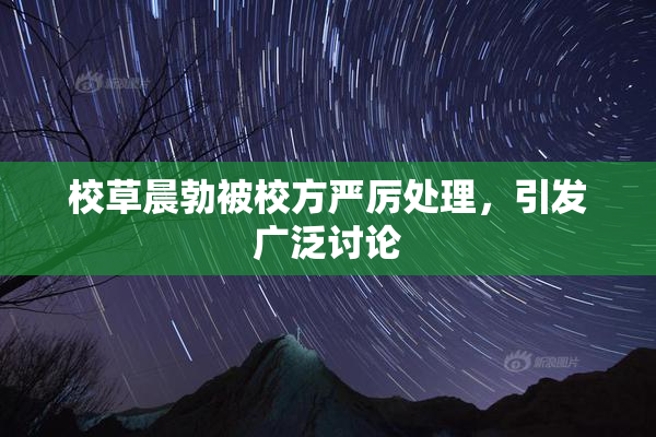 校草晨勃被校方严厉处理，引发广泛讨论