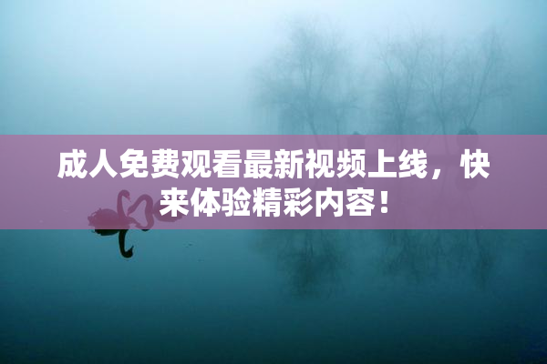 成人免费观看最新视频上线，快来体验精彩内容！