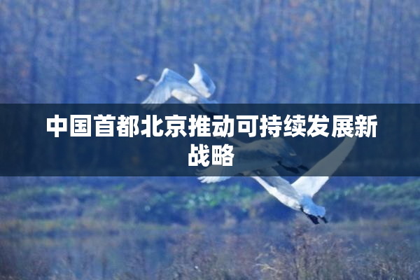 中国首都北京推动可持续发展新战略