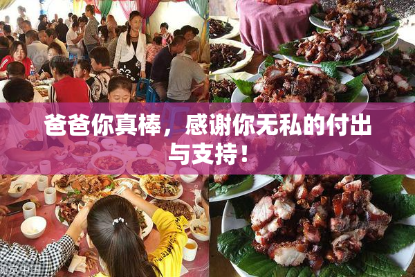 爸爸你真棒，感谢你无私的付出与支持！