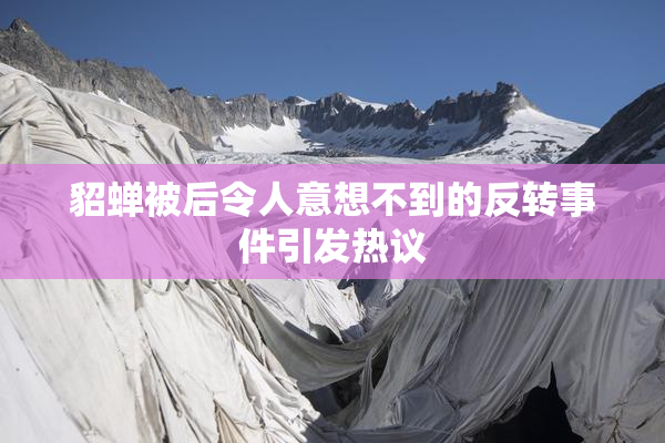 貂蝉被后令人意想不到的反转事件引发热议