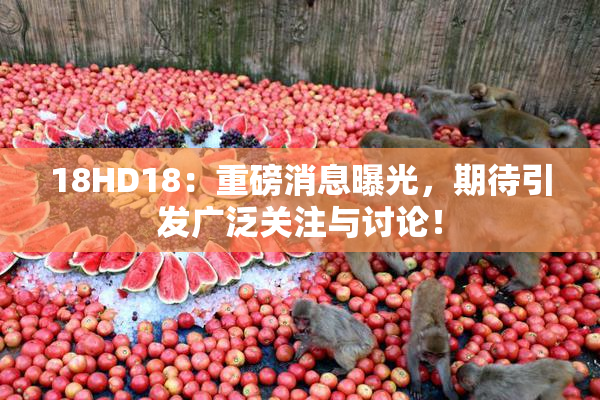 18HD18：重磅消息曝光，期待引发广泛关注与讨论！