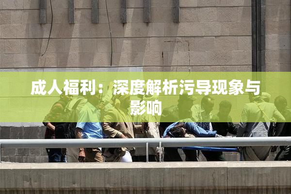 成人福利：深度解析污导现象与影响