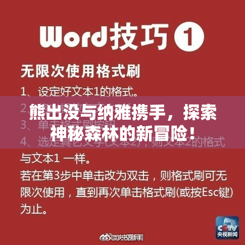熊出没与纳雅携手，探索神秘森林的新冒险！