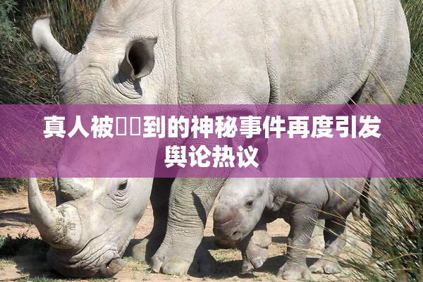 真人被❌‌到的神秘事件再度引发舆论热议