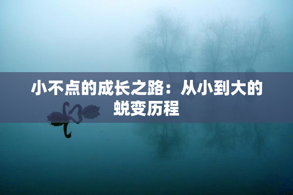 小不点的成长之路：从小到大的蜕变历程