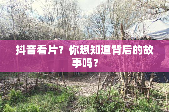 抖音看片？你想知道背后的故事吗？
