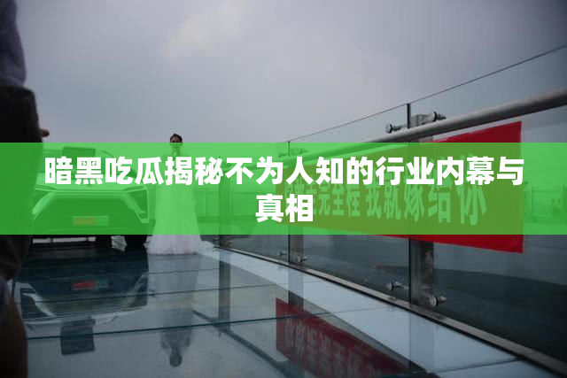 暗黑吃瓜揭秘不为人知的行业内幕与真相