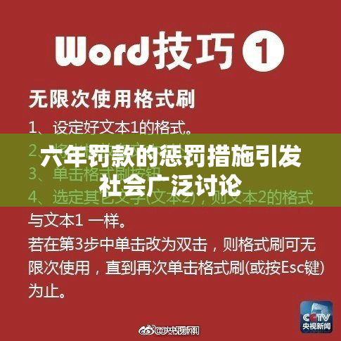 六年罚款的惩罚措施引发社会广泛讨论