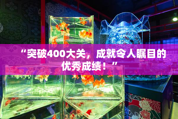 “突破400大关，成就令人瞩目的优秀成绩！”