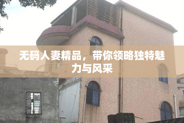 无码人妻精品，带你领略独特魅力与风采