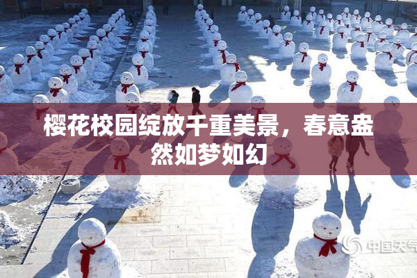樱花校园绽放千重美景，春意盎然如梦如幻