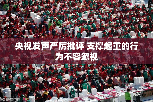 央视发声严厉批评 支撑起重的行为不容忽视