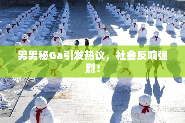 男男秘Ga引发热议，社会反响强烈！