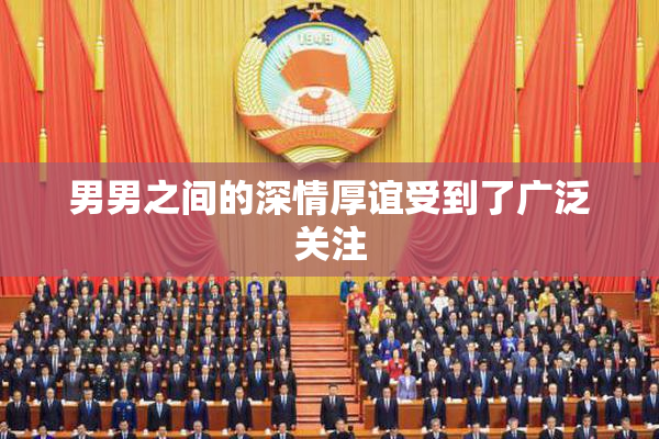 男男之间的深情厚谊受到了广泛关注