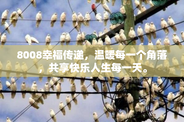 8008幸福传递，温暖每一个角落，共享快乐人生每一天。