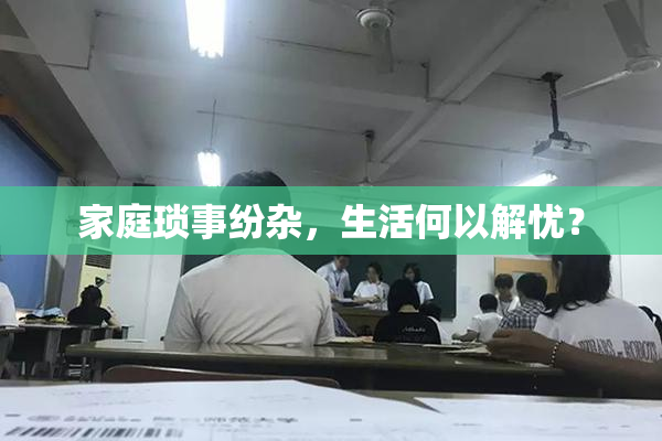 家庭琐事纷杂，生活何以解忧？