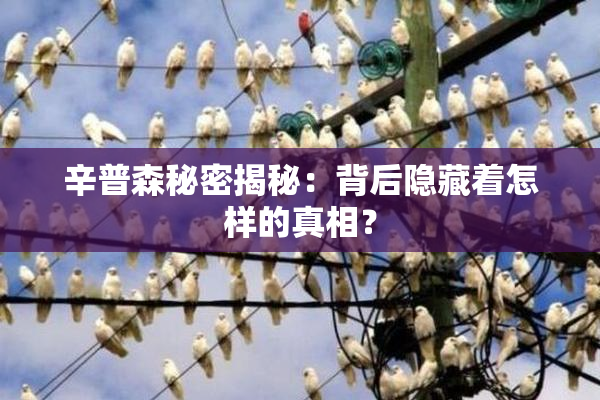 辛普森秘密揭秘：背后隐藏着怎样的真相？