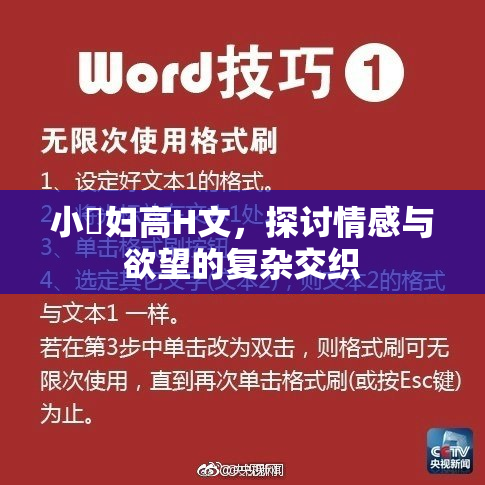 小婬妇高H文，探讨情感与欲望的复杂交织