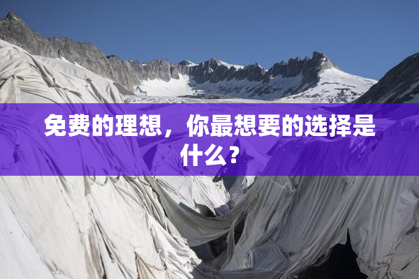 免费的理想，你最想要的选择是什么？