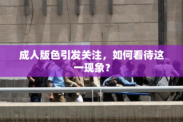成人版色引发关注，如何看待这一现象？