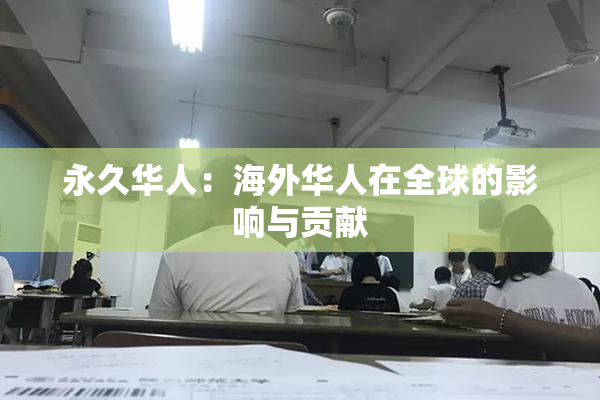永久华人：海外华人在全球的影响与贡献
