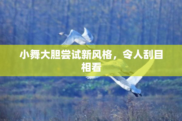 小舞大胆尝试新风格，令人刮目相看