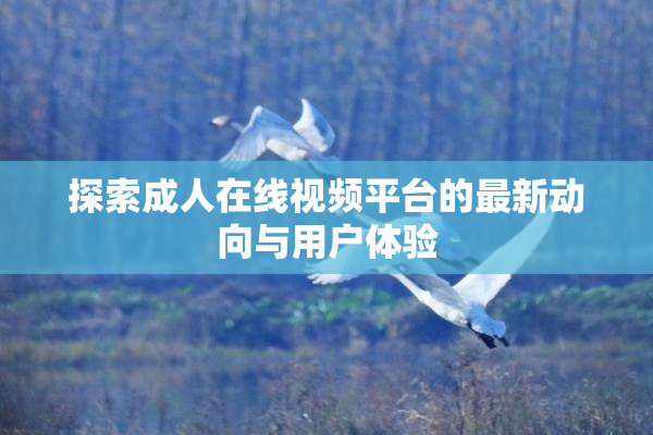 探索成人在线视频平台的最新动向与用户体验