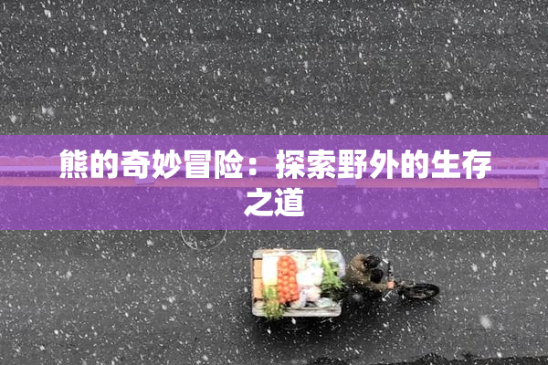 熊的奇妙冒险：探索野外的生存之道