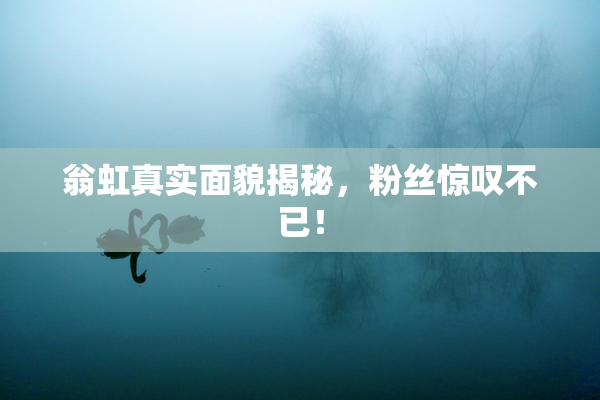 翁虹真实面貌揭秘，粉丝惊叹不已！