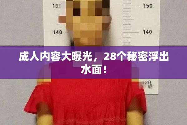 成人内容大曝光，28个秘密浮出水面！